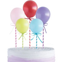 Mini Balloon Stick Cake Toppers