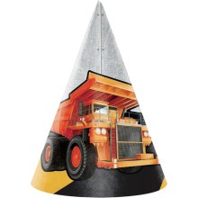 Big Dig Construction Party Hats (8 Pack)