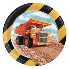 Big Dig Construction 7" Plates (8 Pack)