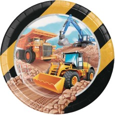 Big Dig Construction 9" Plates (8 Pack)