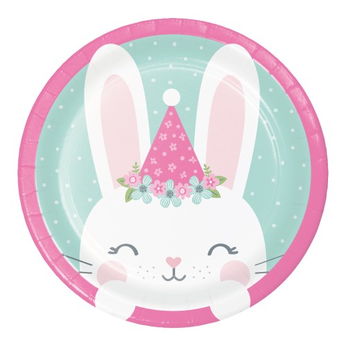 Birthday Bunny 7" Plates (8 Pack)