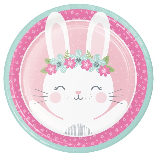 Birthday Bunny 9" Plates (8 Pack)