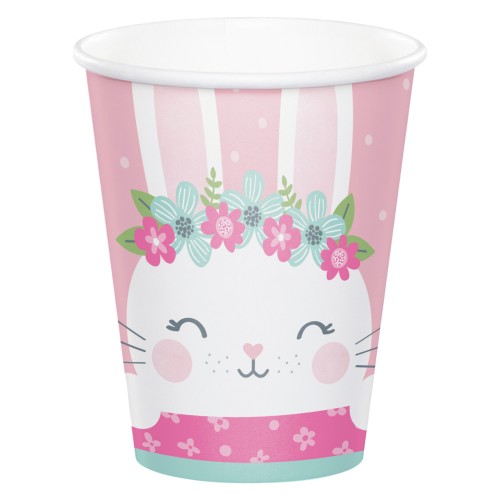 Birthday Bunny Paper Cups (8 Pack)