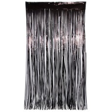 Black Shimmer Foil Curtain