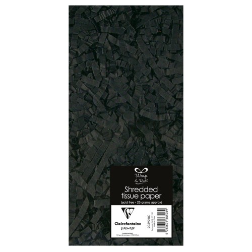 Black Shredded Tissue Paper
