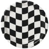 Black & White Chequered Flag 9" Plates (8 Pack)