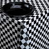 Black & White Chequered Flag Table Cover