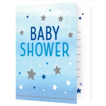 Blue Baby Shower Invitations & Envelopes (8 Pack)