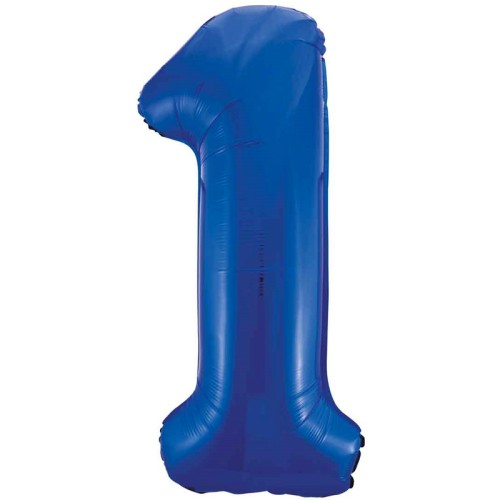 Blue Number 1 34" Foil Number Balloon