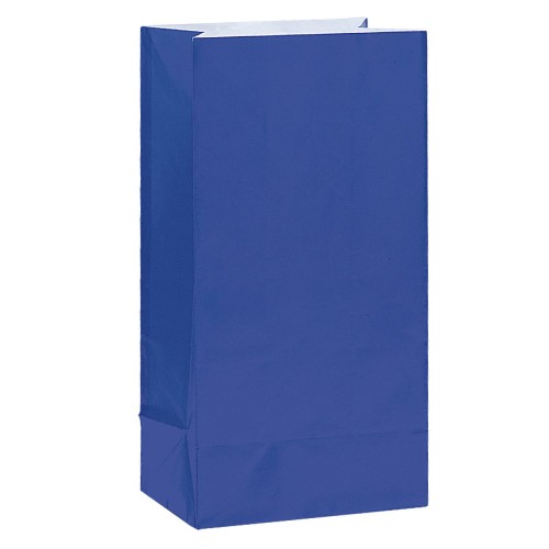Blue Paper Sweet Bags (12 Pack)