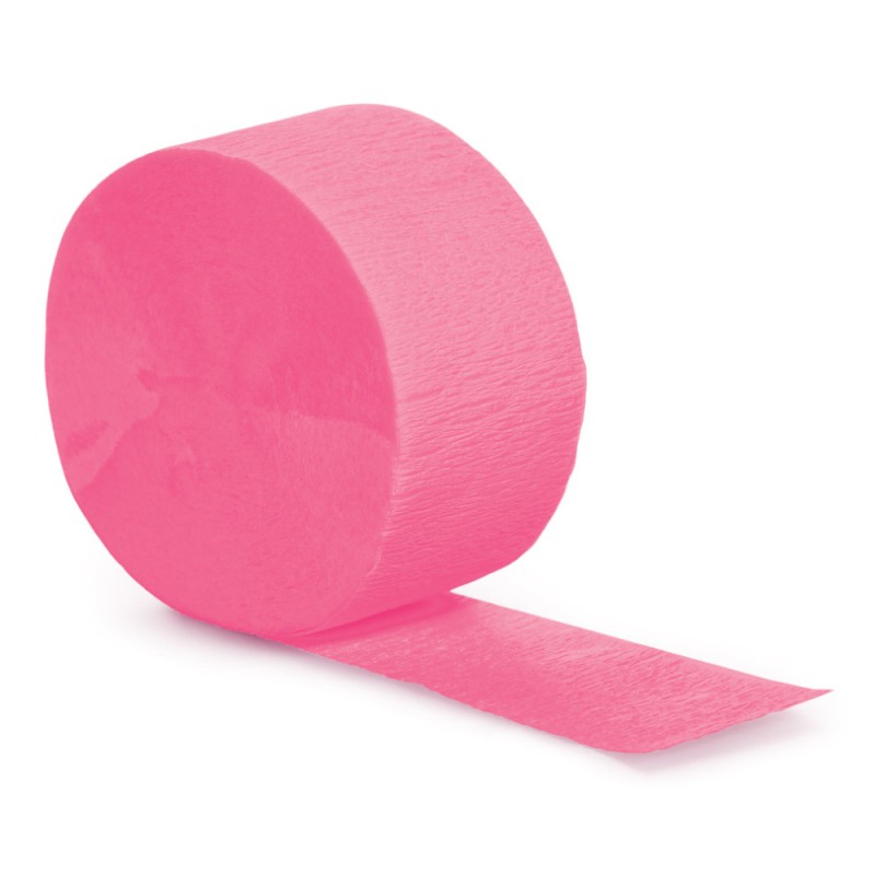 Crepe Paper Rolls 24.6m Hot Pink Crepe Paper Streamer Roll for Parties