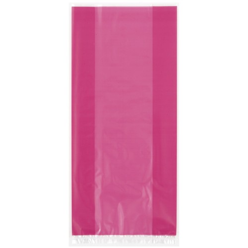 Cerise Pink Sweet Bags with Twist Ties (30 Pack)