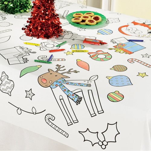 Christmas Colour In Paper Table Cover