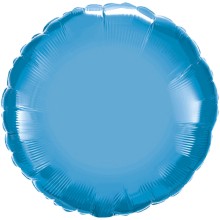 Chrome Blue 18" Round Foil Balloon