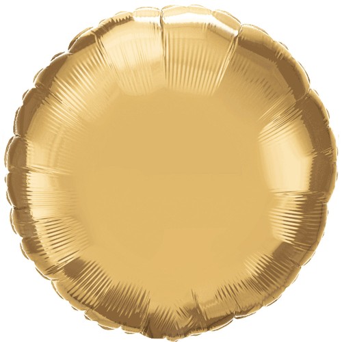 Chrome Gold 18" Round Foil Balloon