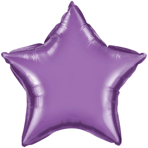 Chrome Purple Star Foil Balloon (20")