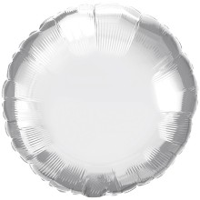 Chrome Silver 18" Round Foil Balloon