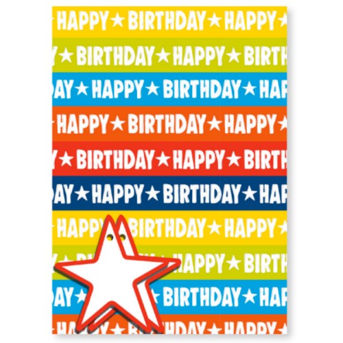 Colourful Happy Birthday Gift Wrap Sheets & Tags (2 Pack)