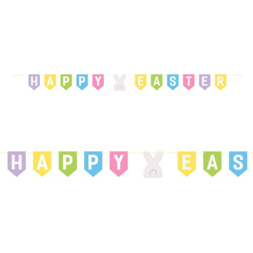 Colourful Happy Easter Pennant Banner