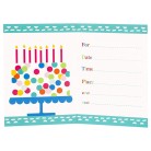 Confetti Cake Birthday Invitations with Envelopes