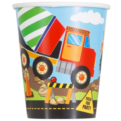 Construction Party Paper Cups (8 Pack)