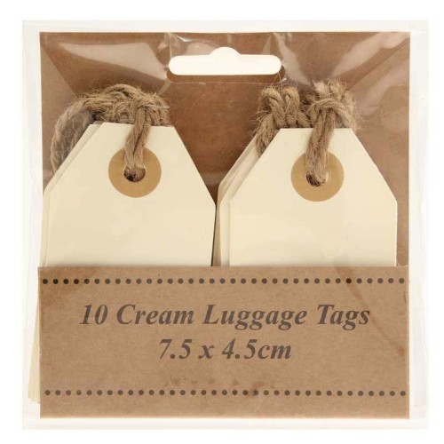 Cream Luggage Tags (10 Pack)