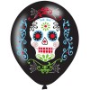 Day of The Dead Sugar Skull Latex Balloons (6 Pack)