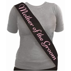 Deluxe Black Hen Party Mother of the Groom Sash