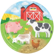 Farm Animals 9" Plates (8 Pack)