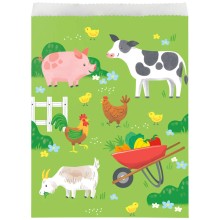 Farm Animals Paper Treat Bags (8 Pack)