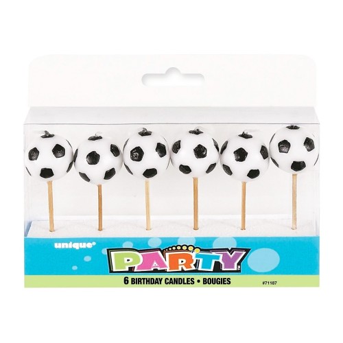 Football Party Pick Candles (6 Pack)