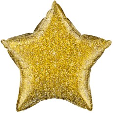 Glittergraphic Gold Star Foil Balloon (20")