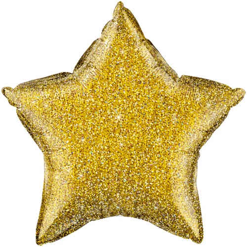 Glittergraphic Gold Star Foil Balloon (20")