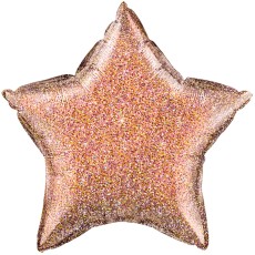 Glittergraphic Rose Gold Star Foil Balloon (20")