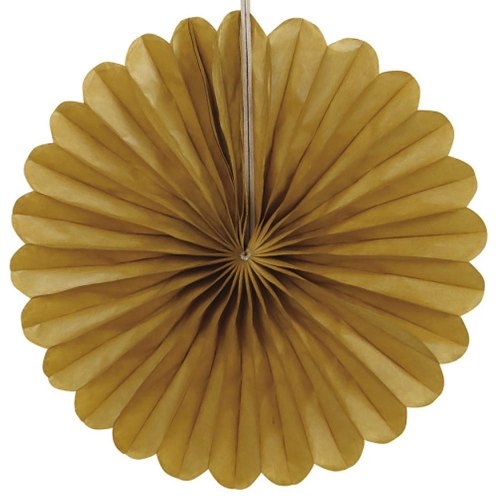 6" Gold Decoration Fan (3 Pack)