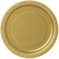 Gold 9" Plates (16 Pack)