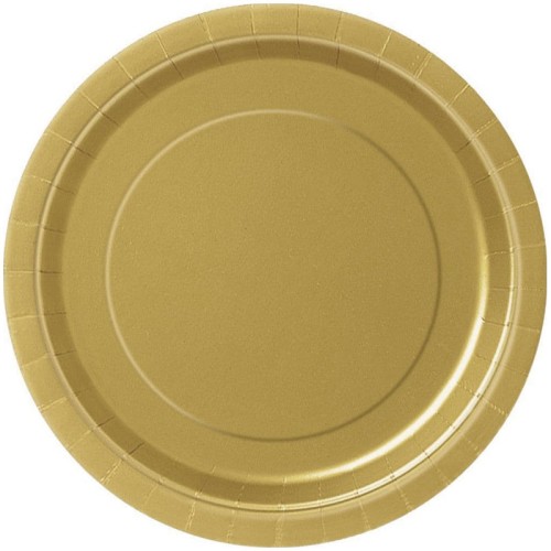 Gold 9" Plates (16 Pack)