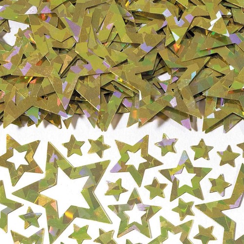 Gold Prismatic Star Foil Confetti