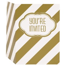 Golden Birthday Invitations with Envelopes