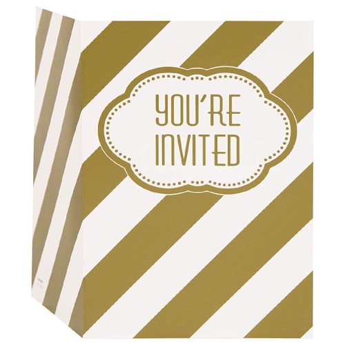 Golden Birthday Invitations with Envelopes