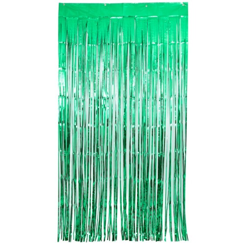 Green Shimmer Foil Curtain