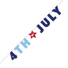 Happy 4th July Banner (2.6m)