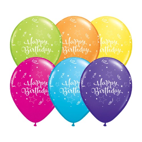 Happy Birthday Latex Balloons (6 Pack)