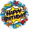 Happy Birthday Comic Superhero 18" Foil Balloon