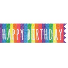 Happy Birthday Stripe Cake Ribbon