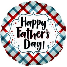 Happy Father's Day Plaid 17" Foil Balloon