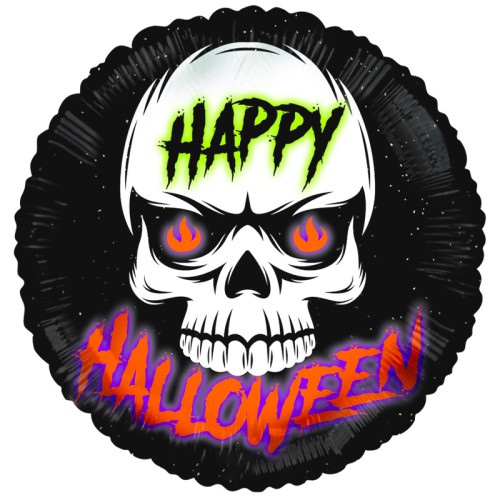 Happy Halloween Skull 18" Foil Balloon