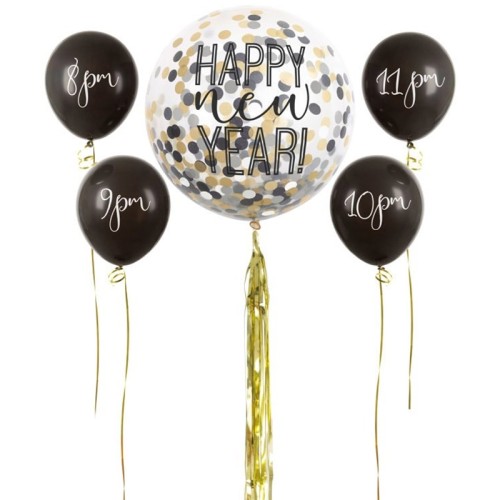 Happy New Year Countdown Latex Balloon Kit