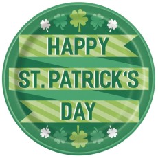 Happy St Patrick's Day 9" Plates (8 Pack)