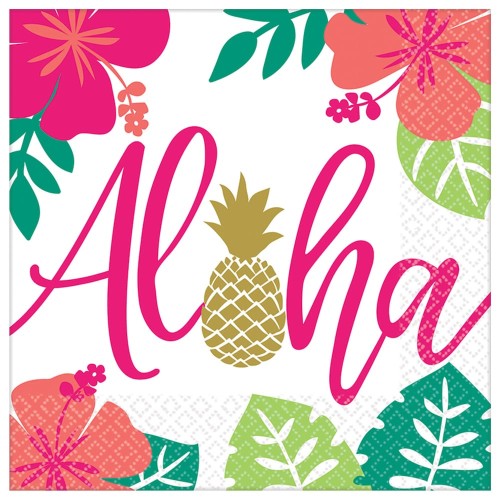 Hawaiian Aloha Napkins (16 Pack)